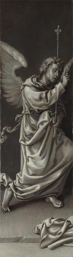 欧洲12-19世纪油画四_COECKE VAN AELST, Pieter - The Archangel Gabriel - Reverse of Left Hand Shutter